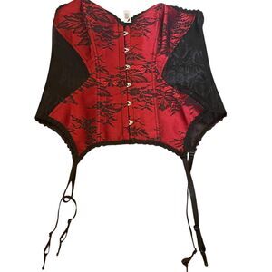 Adore Me NWT Jasmine Boned Corset Strapless 1X Dark Romantic Ren Faire Lace Up